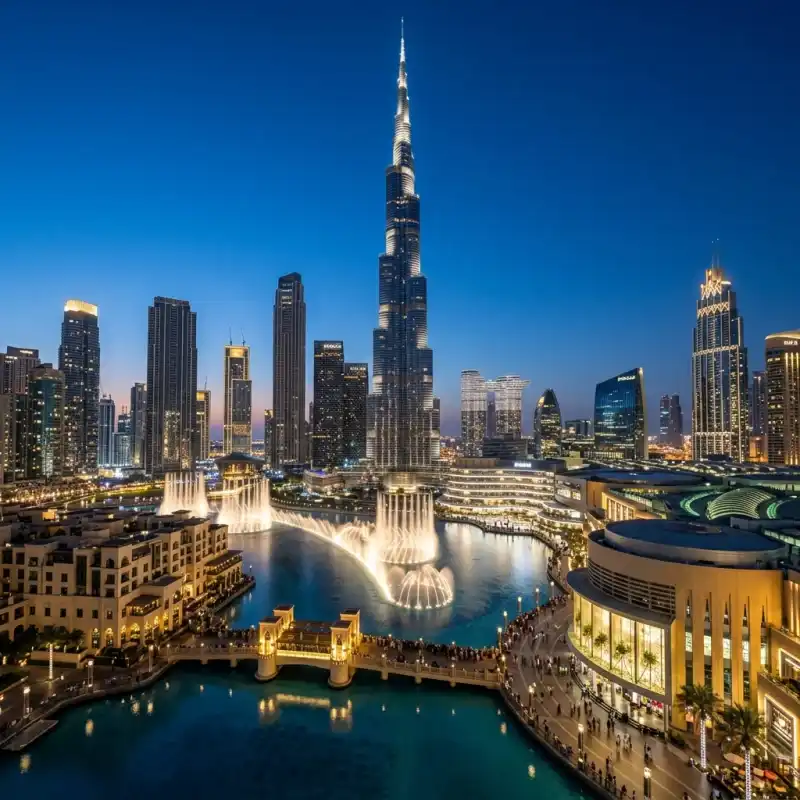 Dubai Burj Khalifa Skyline Abu Dhabi Grand Mosque